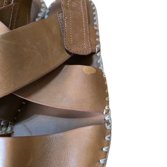 VINCE Tenison Brown Leather Sandals espadrilles size 9.5 - Picture 8 of 10